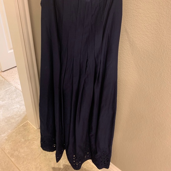 Old Navy Eyelet Hem Midi Dress - Color Navy Blue - Picture 2 of 6